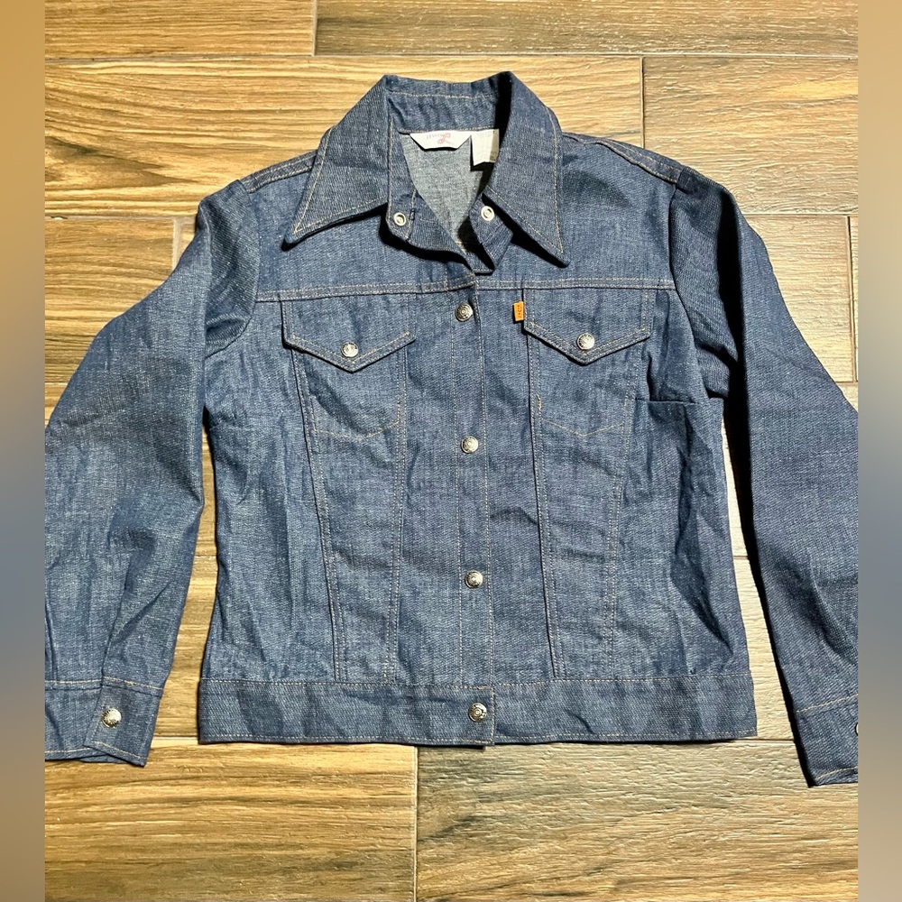 Vintage Levi’s Orange Tab Blue Denim Button Jean Jacket Women’s Size Medium - Picture 11 of 14